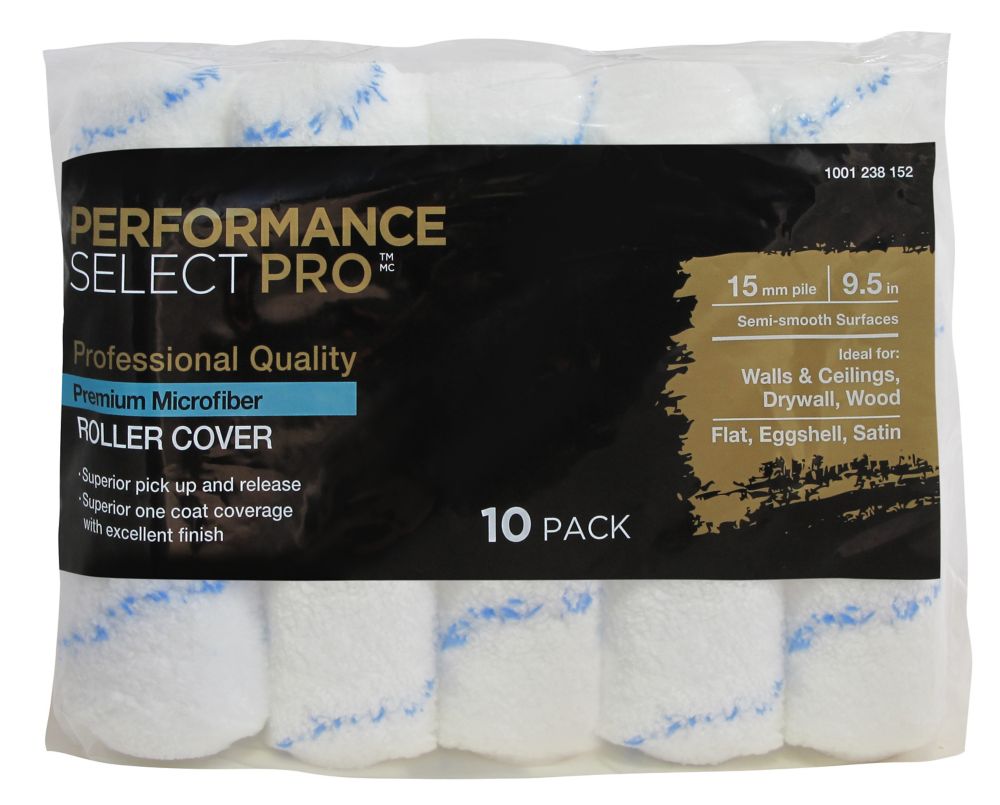 Performance Select Pro 9.5 inch x 5/8 inch Premium Microfiber Rollers