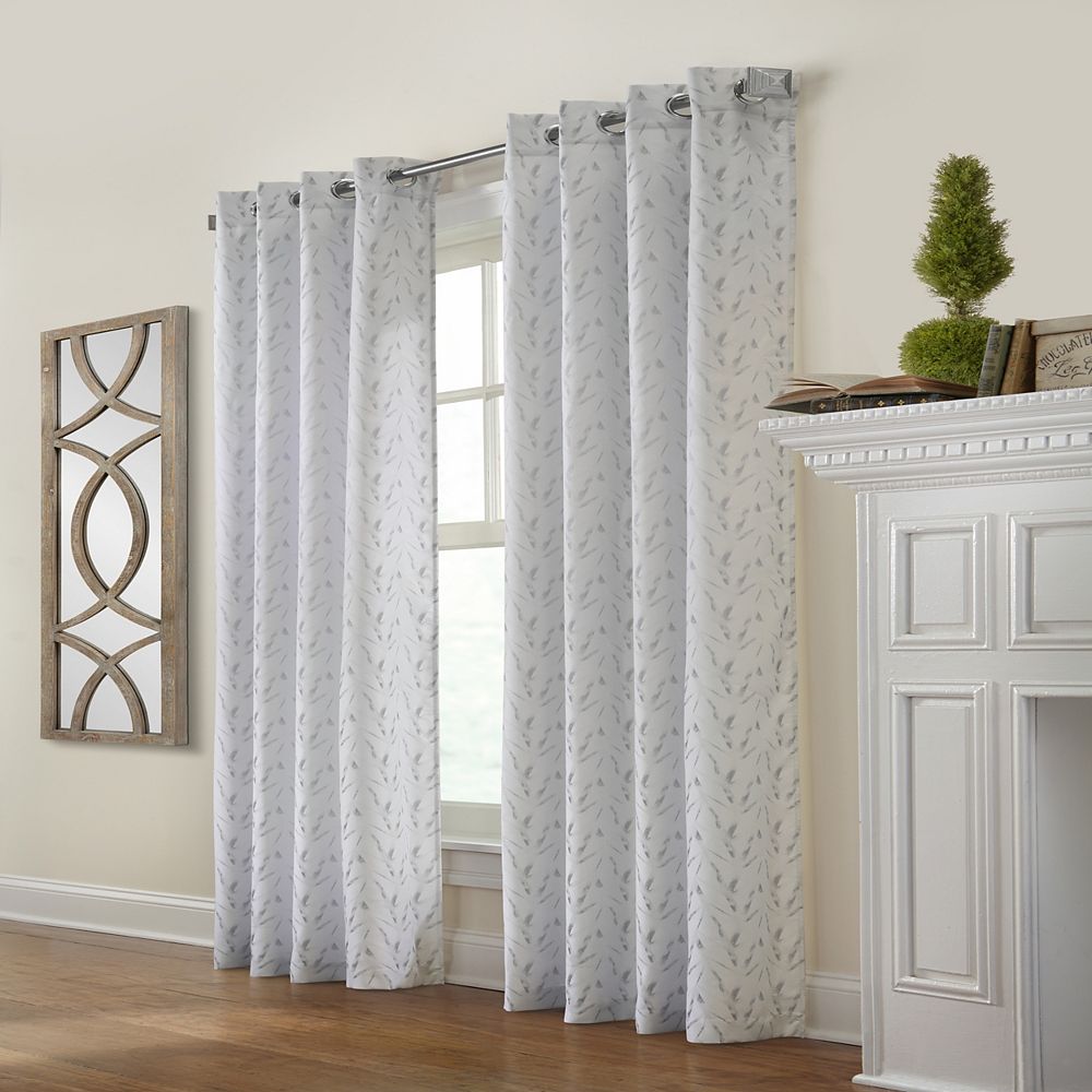 Habitat Arcadia Light Filtering Jacquard Grommet Curtain 52 in x 84 in