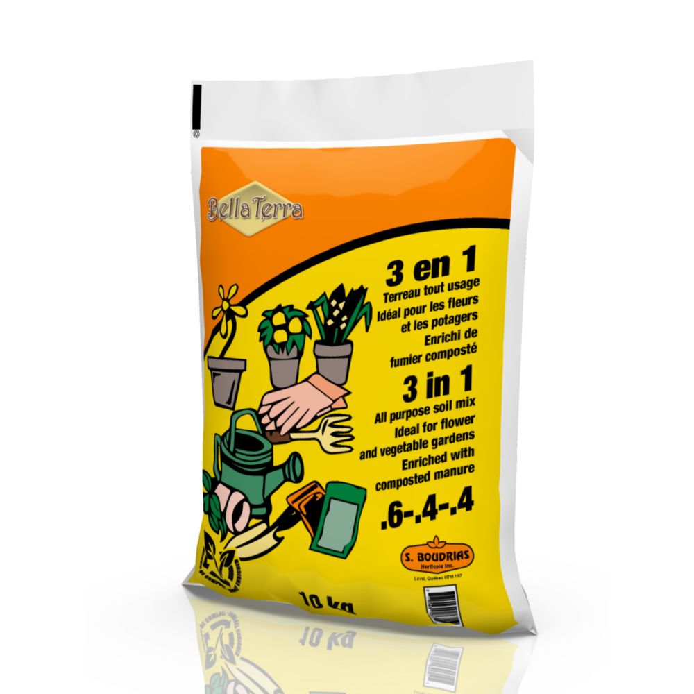 Bella Terra 10kg 3in1 AllPurpose Soil Mix The Home Depot Canada