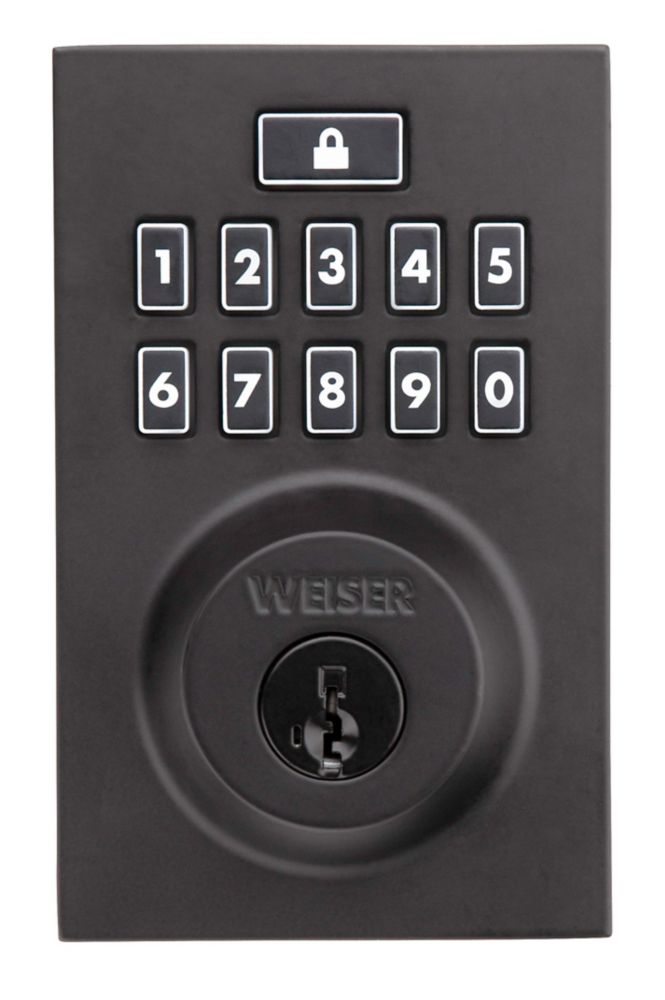 Weiser Smartcode 10 Keyless Entry Contemporary Deadbolt In Black | The ...