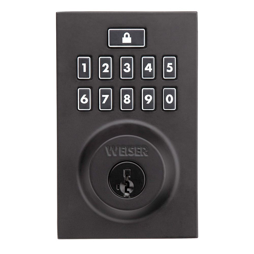Weiser Smartcode 10 Keyless Entry Contemporary Deadbolt in Black The