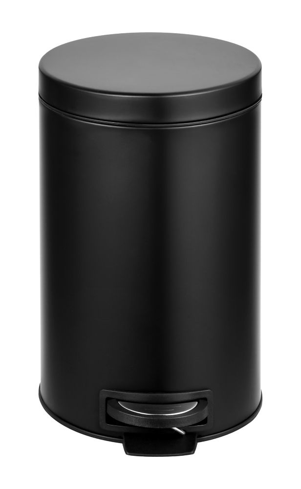 HDX 12L Step Trash can Matte Black The Home Depot Canada
