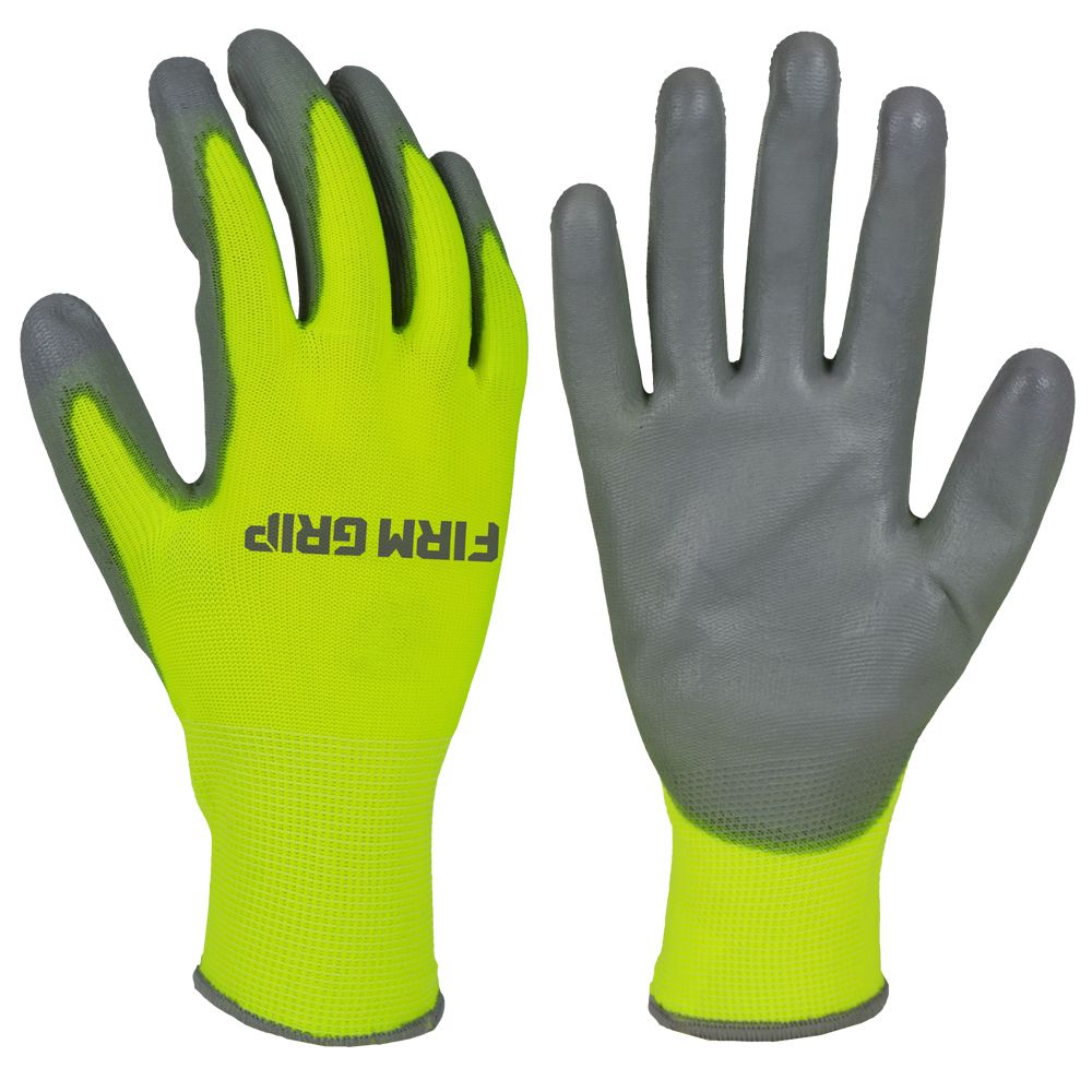 Firm Grip Pu Coated High Visibility Work Gloves 