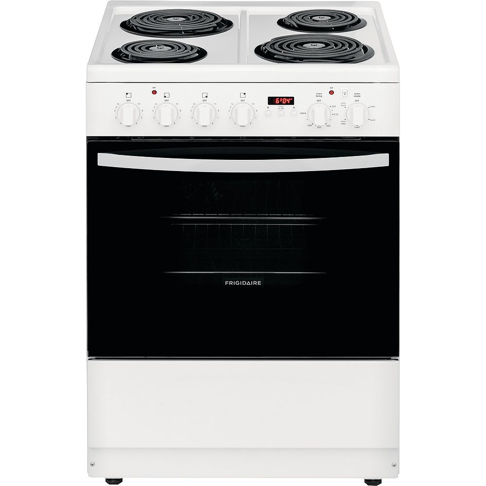 Frigidaire 24inch 1.9 cu. ft. Freestanding Electric Coil Range in White The Home Depot Canada
