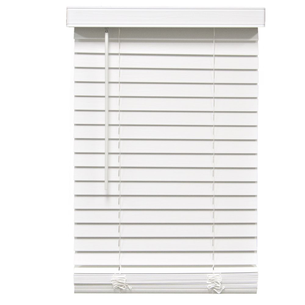 2inch Cordless Faux Wood Blind White 31inch x 64inch