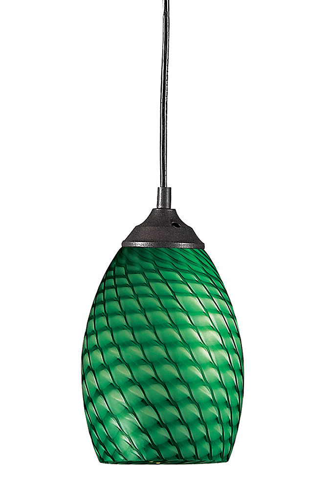 Glass Fishing Float Pendant Light filament design 1 light sand black mini pendant with green glass 5 inch