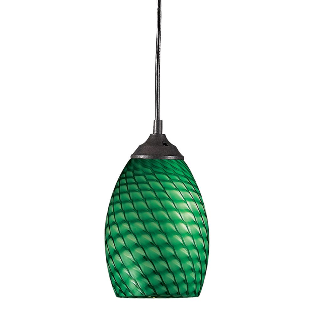 Glass Fishing Float Pendant Light filament design 1 light sand black mini pendant with green glass 5 inch