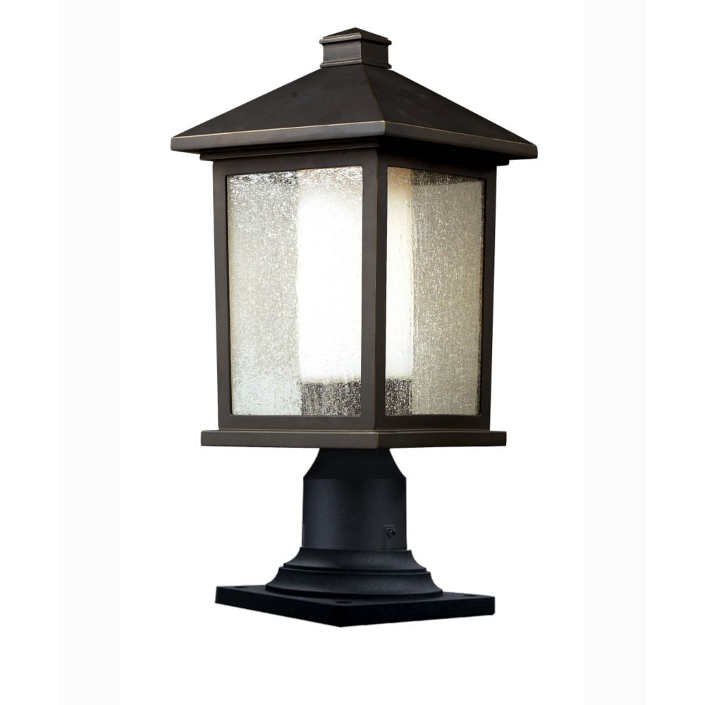 Filament Design 1Light Oil Rubbed Bronze Outdoor Pier Mount Light 8.