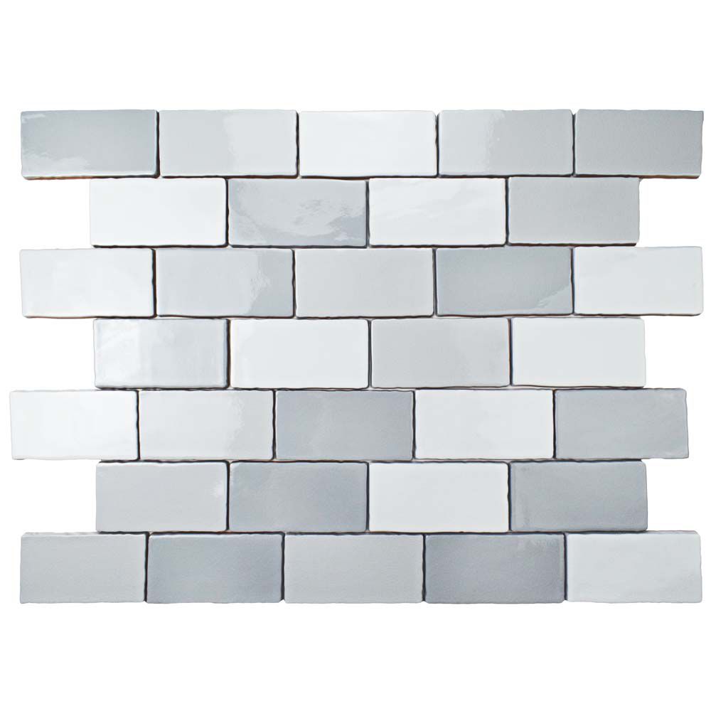 Merola Tile Antic Craquelle Gris Mix 3 Inch X 6 Ceramic Wall Merola Tile Antic Craquelle Gris Mix 3 Inch X 6 Ceramic Wall 4 Sq Ft Case