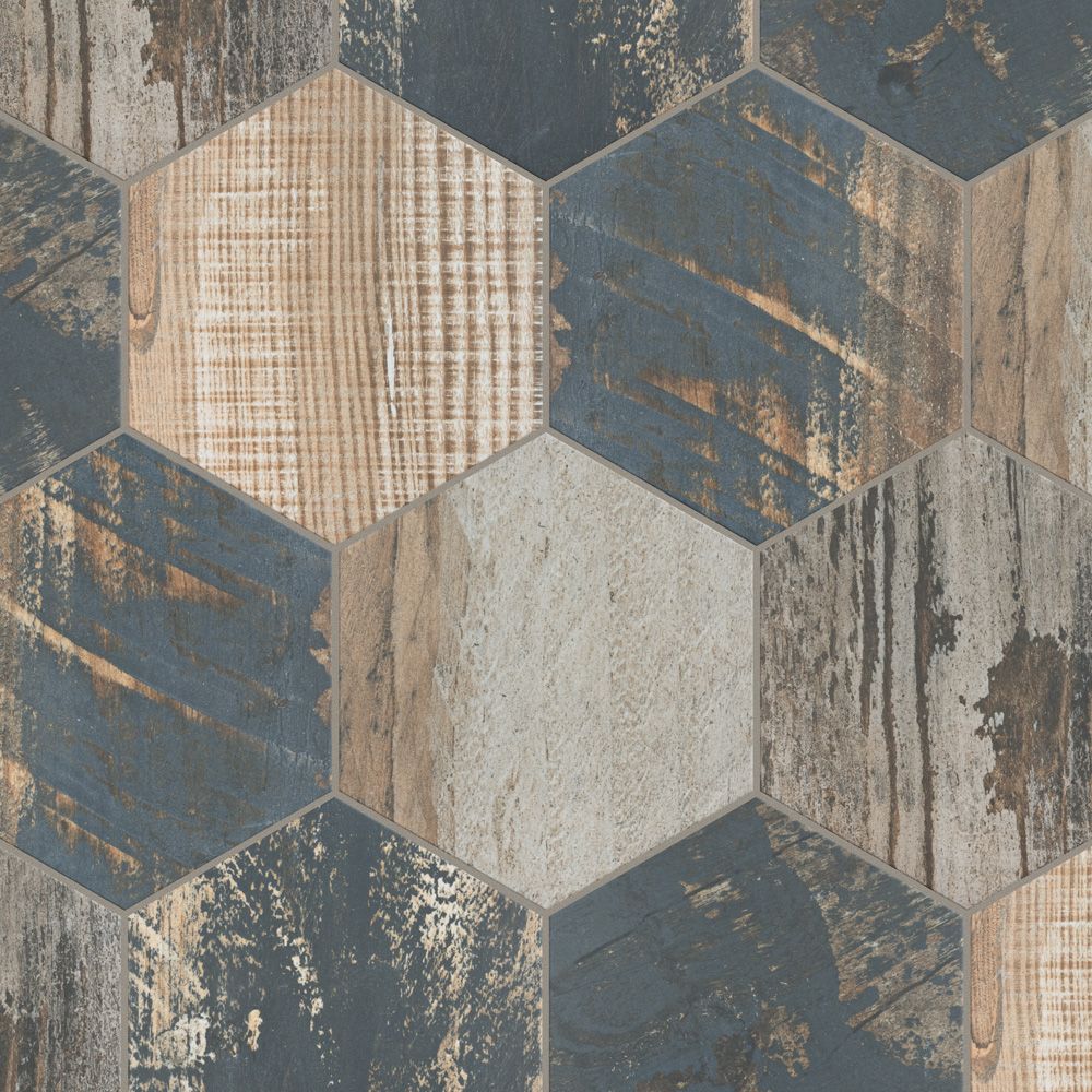 Gaugin Hex Catan Shadow 8-1/2-inch x 9-3/4-inch Porcelain Floor and Wall Tile (11.28 sq. ft. / case)