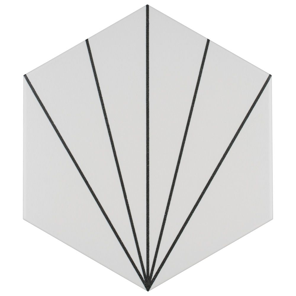 Aster Hex Blanco 8-5/8-inch x 9-7/8-inch Porcelain Floor and Wall Tile (11.56 sq. ft. / case)