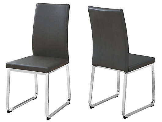 Monarch Specialties Dining Chair 2pcs 38 Inch H Grey Leather Look Chrome The Home Depot Canada Monarch Specialties Dining Chair 2pcs 38 Inch H Grey Leather Look Chrome The Home Depot Canada