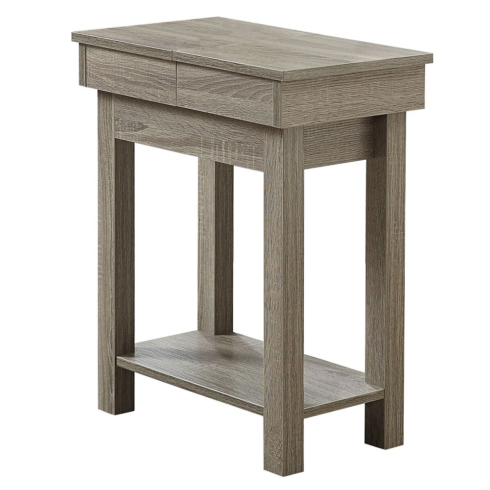 Monarch Specialties Accent Table 24 Inch H Dark Taupe With Storage   P 1001295958 