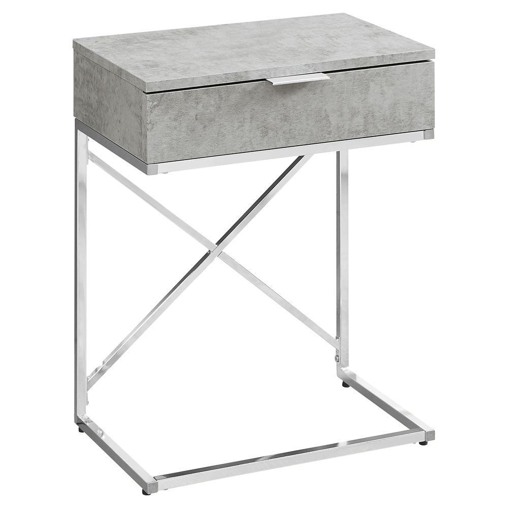 Monarch Specialties Table D'Appoint -24 po H Gris Cimente ...