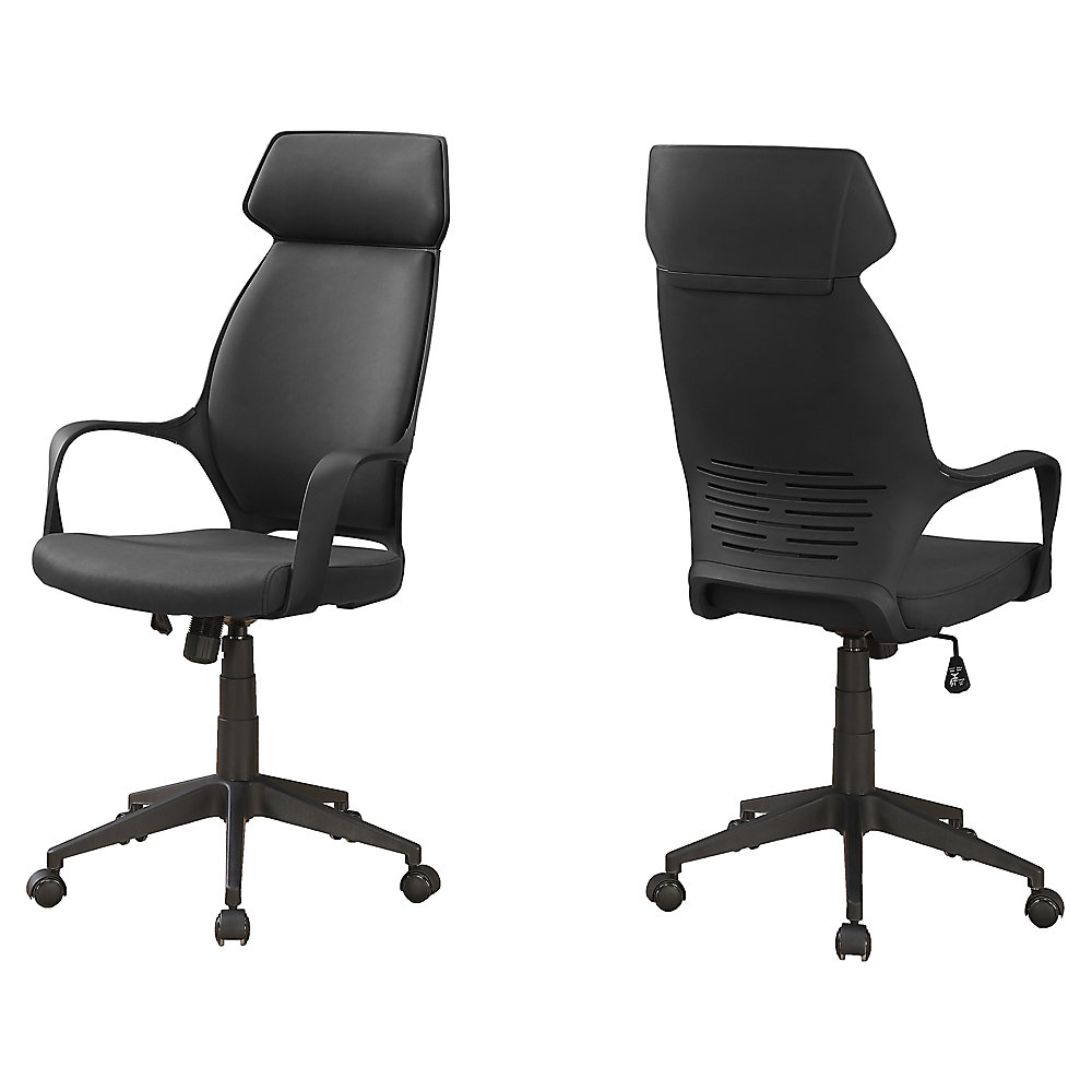 Office Chair Black Microfiber High Back Executive