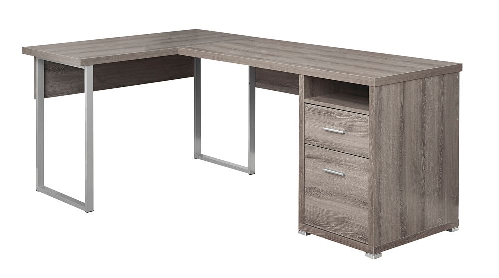 Monarch Specialties Computer Desk 80 Inch L Dark Taupe Left Or