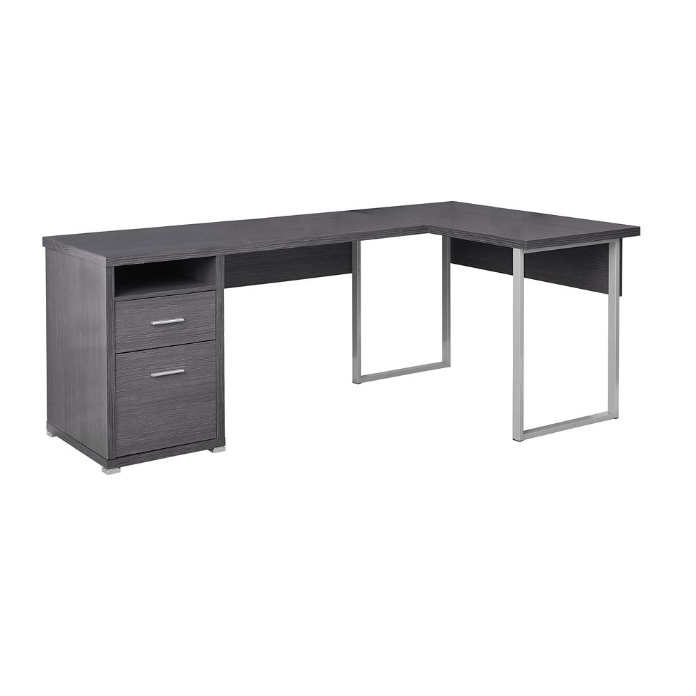 Monarch Specialties Computer Desk 80inch L Grey Left Or Right Facing