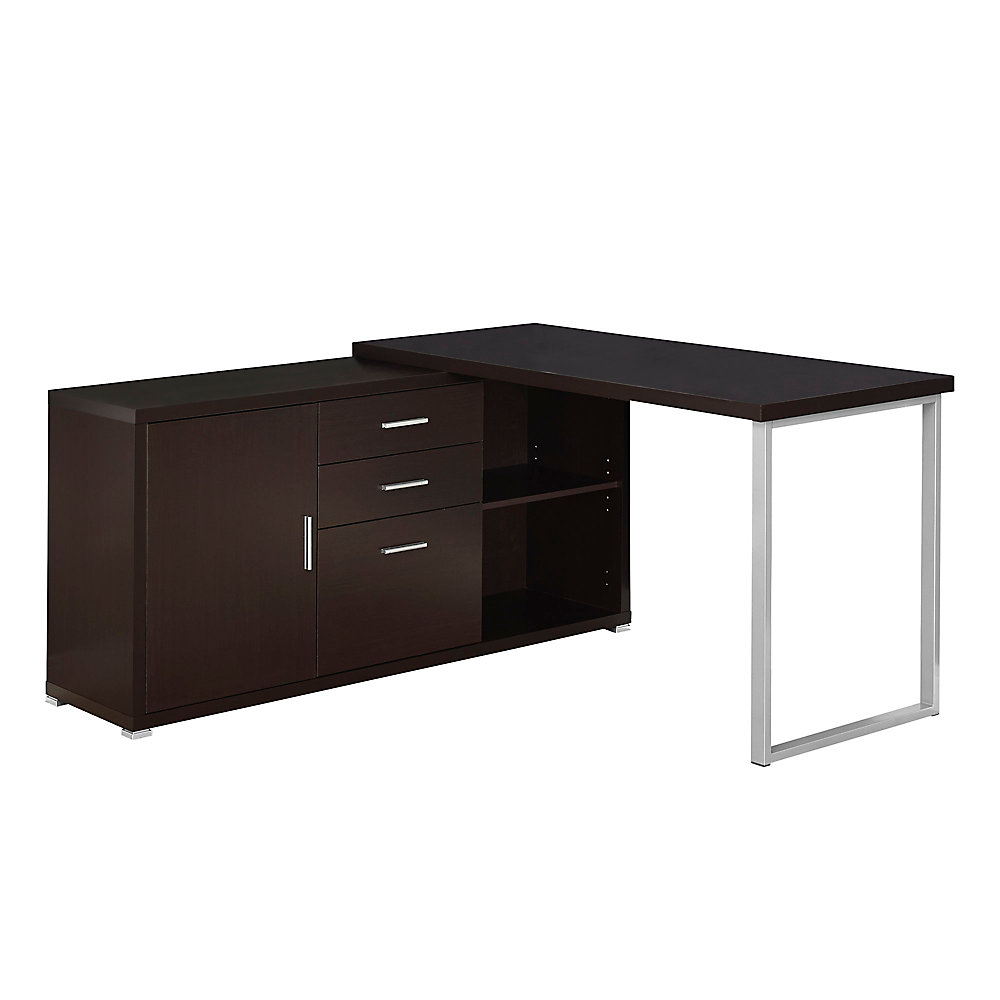 Computer Desk 60 Inch L Cappuccino Left Or Right Facing