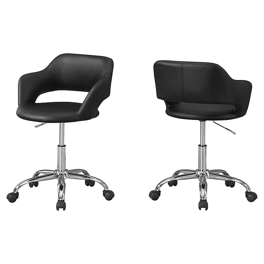 Office Chair Black Chrome Metal Hydraulic Lift Base