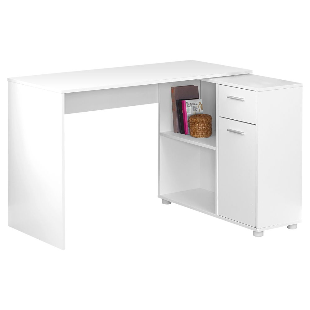 Monarch Specialties Computer Desk - 46-inch L White With A Storage ...