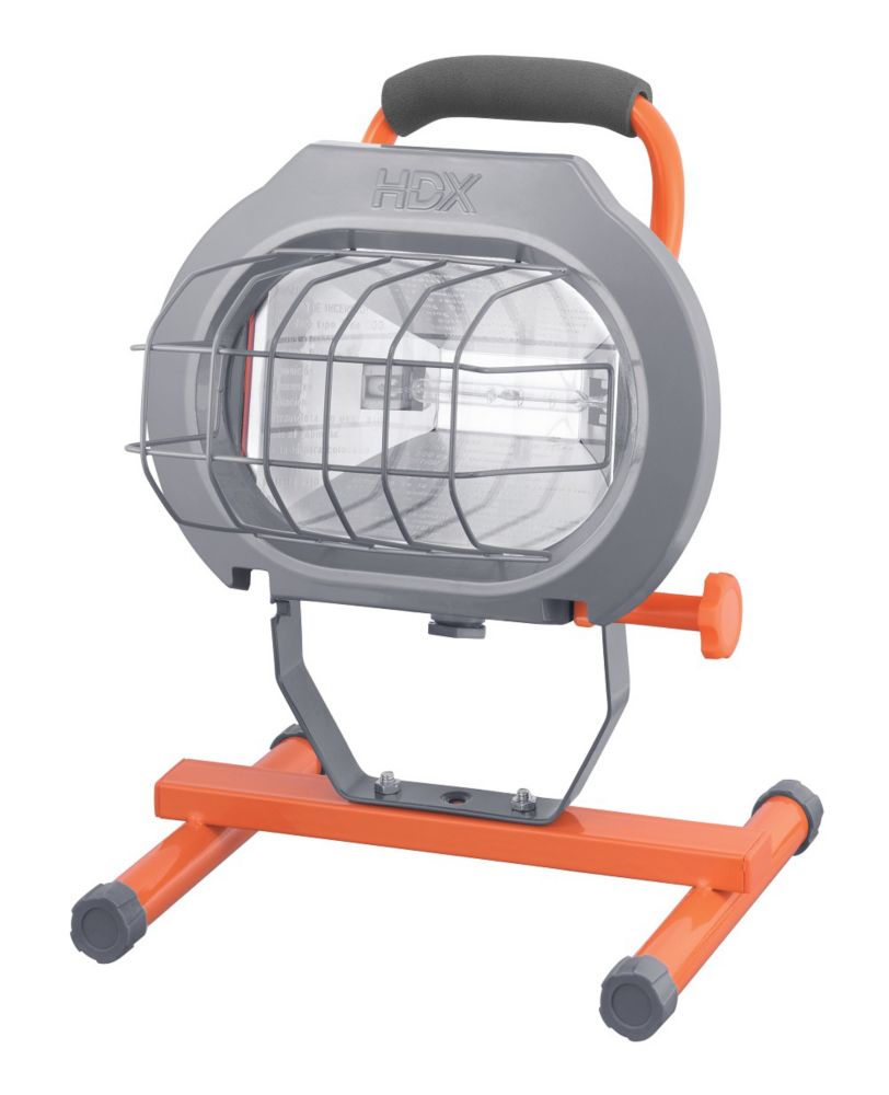 HDX 600Watt Portable Halogen Work Light The Home Depot Canada