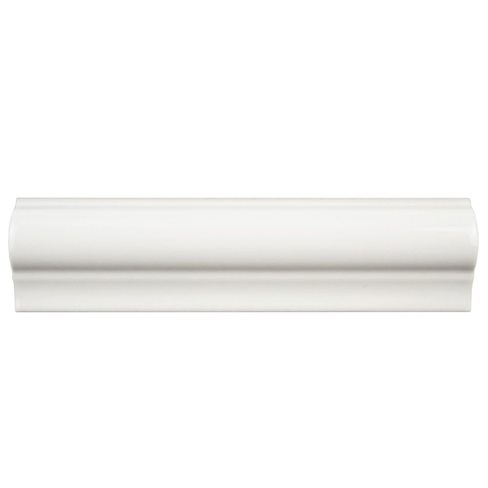 Merola Tile Antigua Blanco 2-inch x 8-inch Ceramic Moldura Wall Trim ...