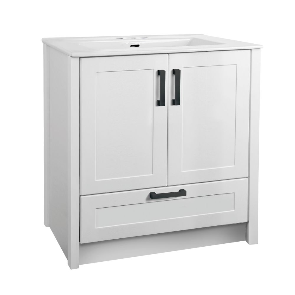 Glacier Bay Dansey 30inch 2 Door with Drawer Vanity with Rectangular