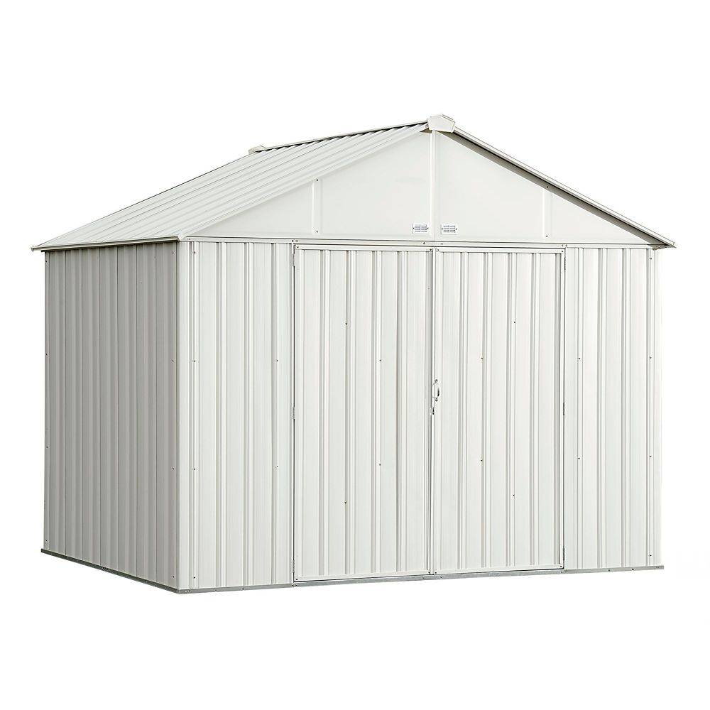 Arrow EZEE Shed Steel Storage 10 x 8 ft. Galvanized Extra High Gable ...