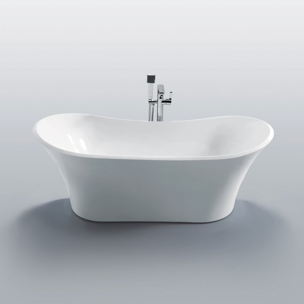 jade bath 5 ft manchester white acrylic seamless freestanding bathtub