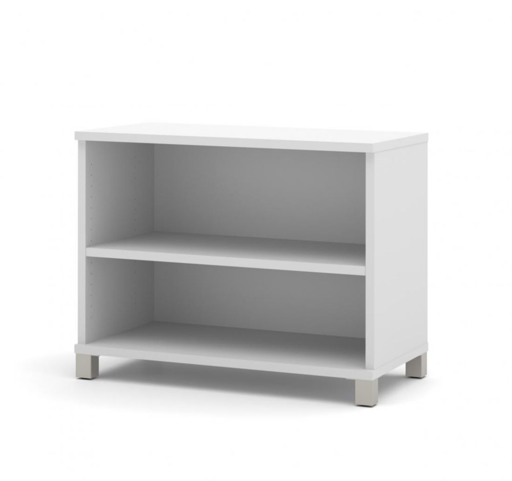 Pro Linea 2 Shelf Bookcase In White