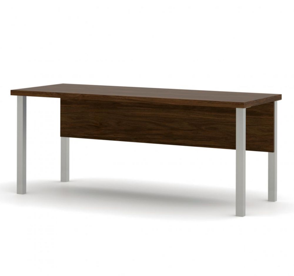 Bestar Pro Linea Table With Metal Legs In Oak Barrel The Home Bestar Pro Linea Table With Metal Legs In Oak Barrel