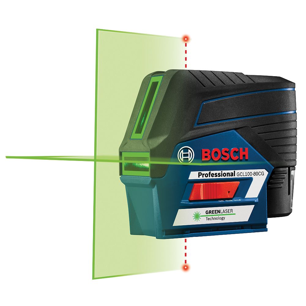 Bosch 12V Max Connected GreenBeam CrossLine Laser with Plumb Points