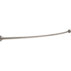rod shower chrome inch brackets 5ft delta bow moen curved adjustable