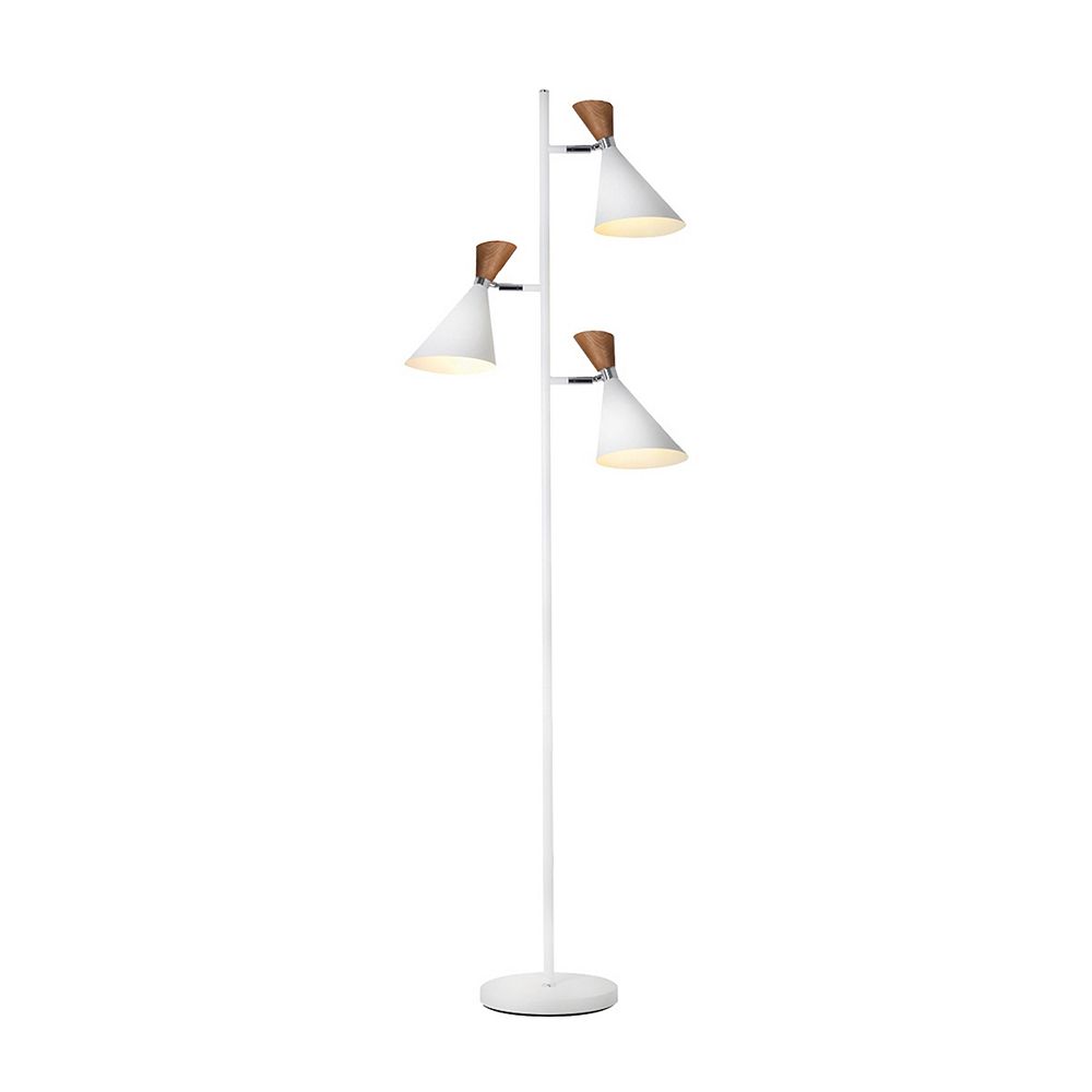 Lumirama Melaniä 3 Light White Floor Lamp The Home Depot Canada