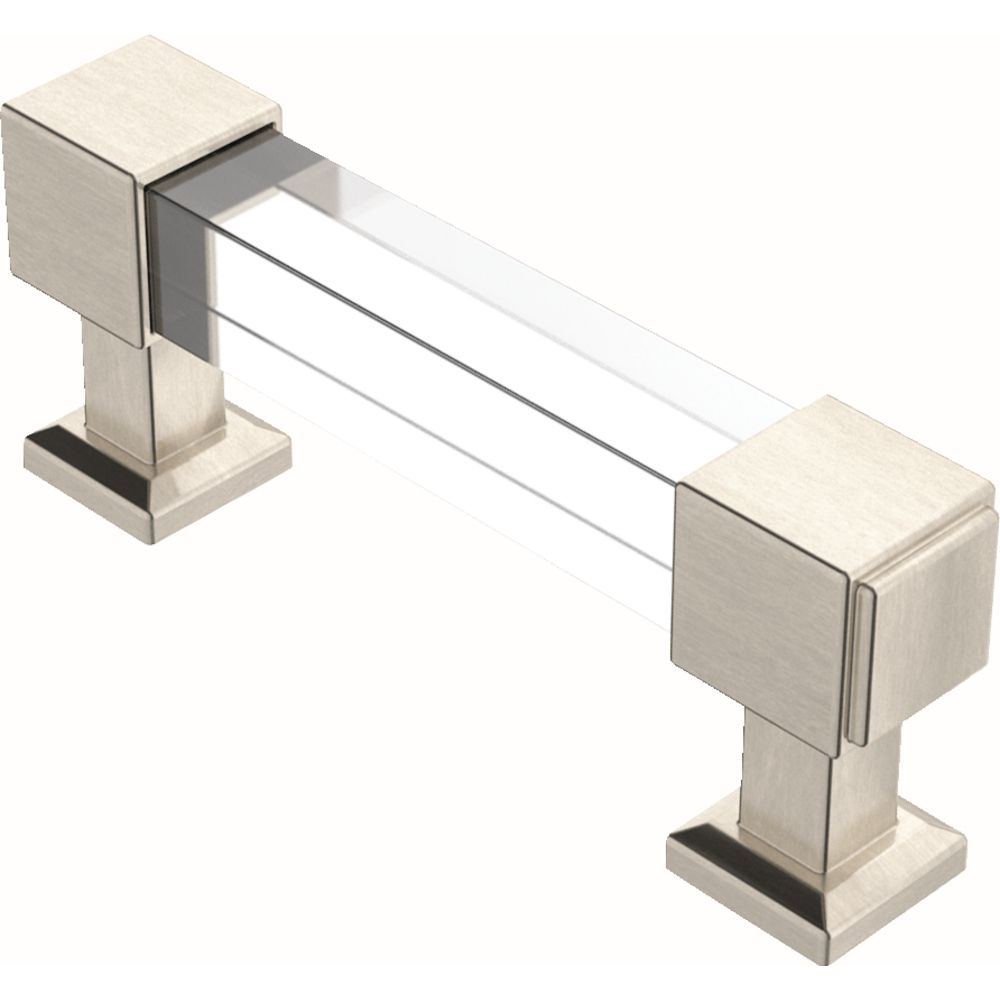 Liberty Classic Square Glass 3 inch Classic Satin Nickel and Clear