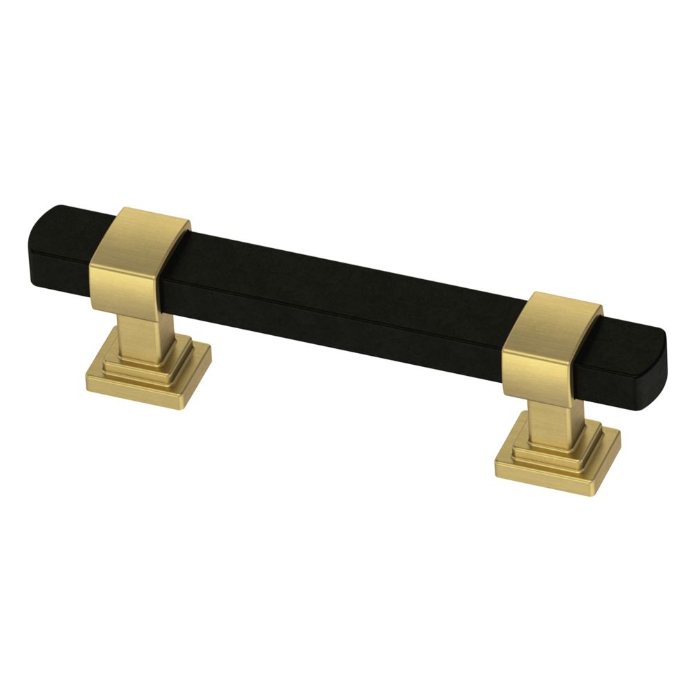 Liberty Wrapped Square 3 inch (76mm) Dual Finish Brushed Brass base