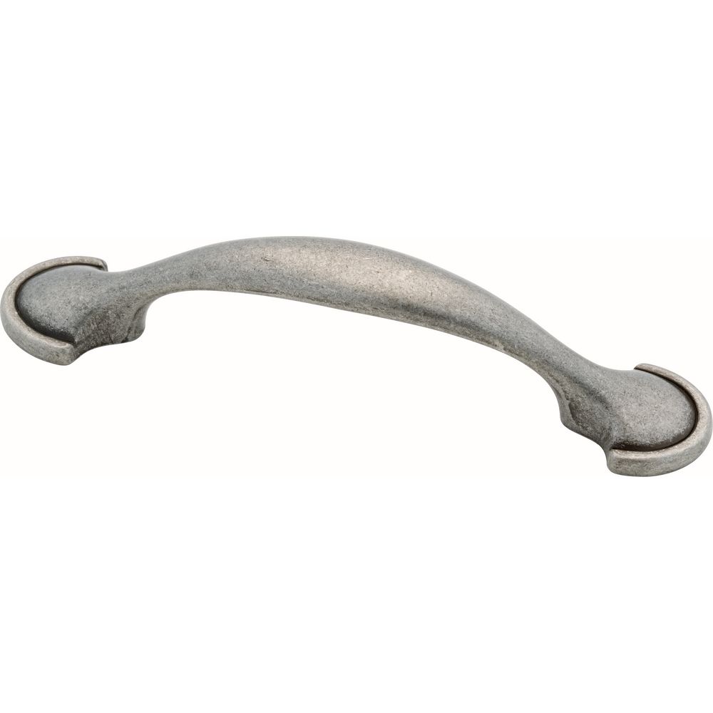 Liberty Poignée d'armoire à pied semicirculaire, 76 mm (3 po), étain