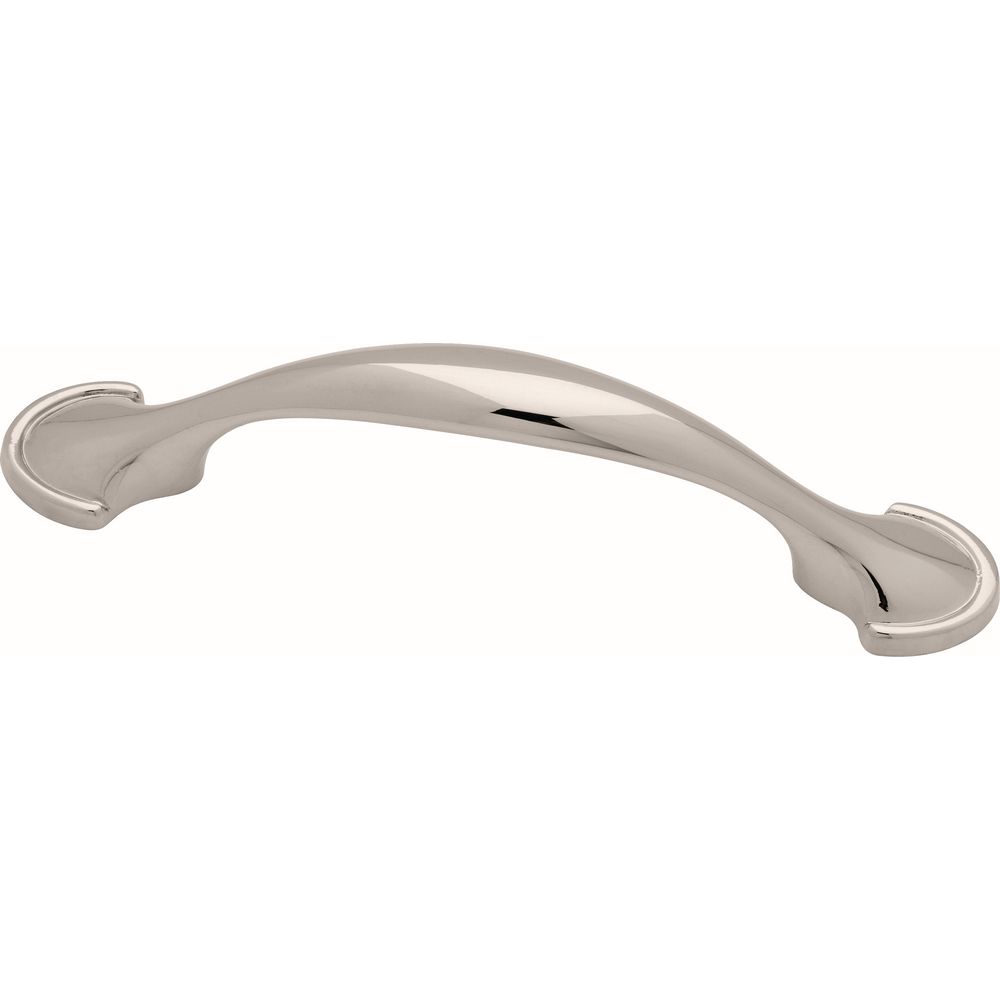 Liberty 3 inch (76mm) Polished Nickel Half-Round Foot Cabinet Pull ...