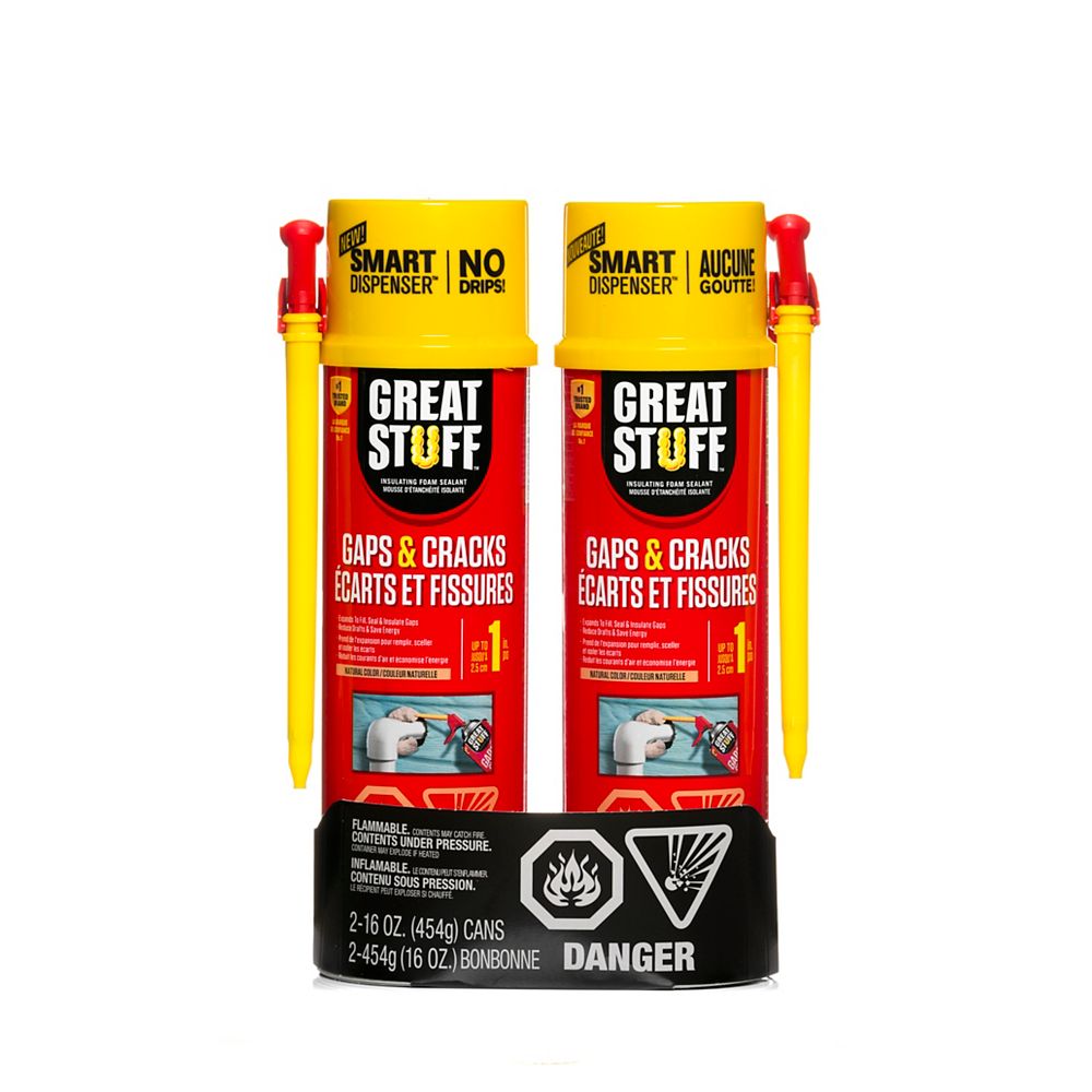 GREAT STUFF Smart Dispenser Gaps & Cracks 16Oz Twin Pack The Home
