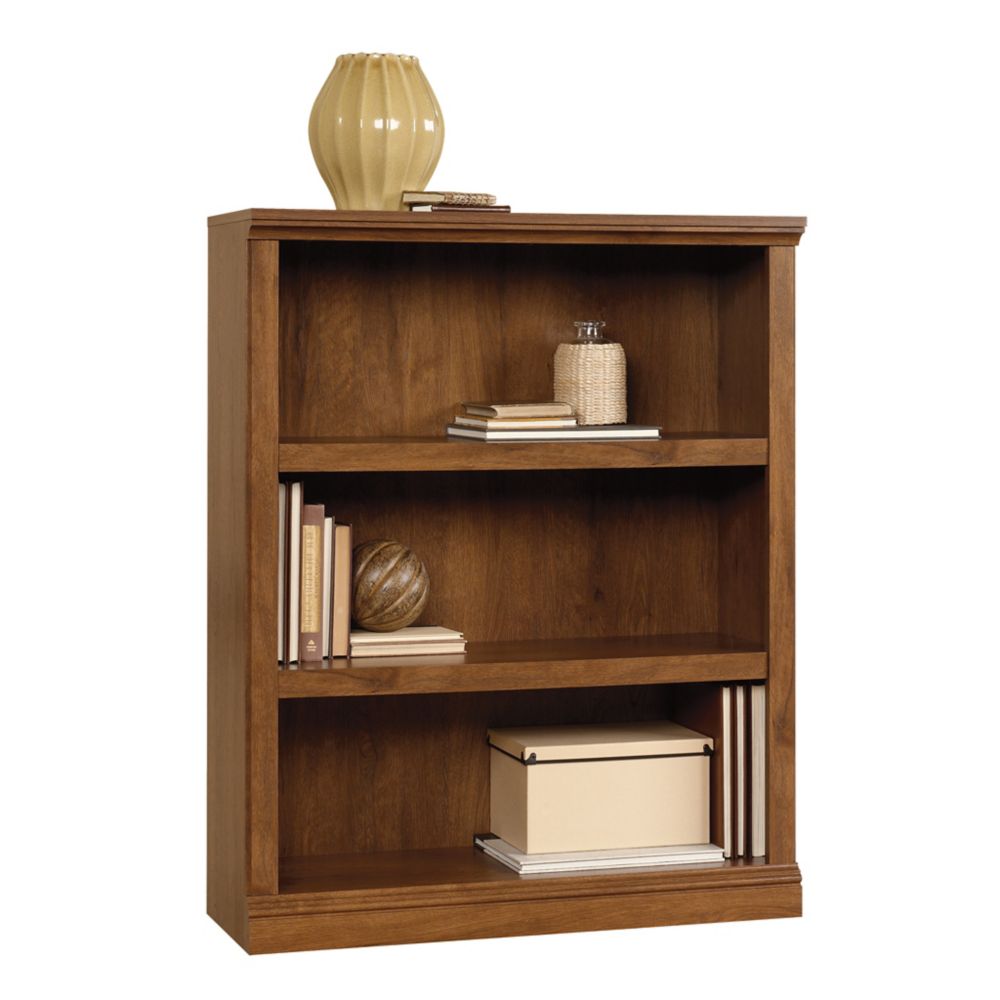 Sauder Select 3 Shelf Bookcase in Oiled Oak