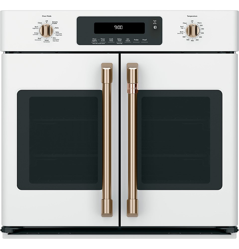 30 Inch Professional French Door Convection Single Wall Oven In Matte White