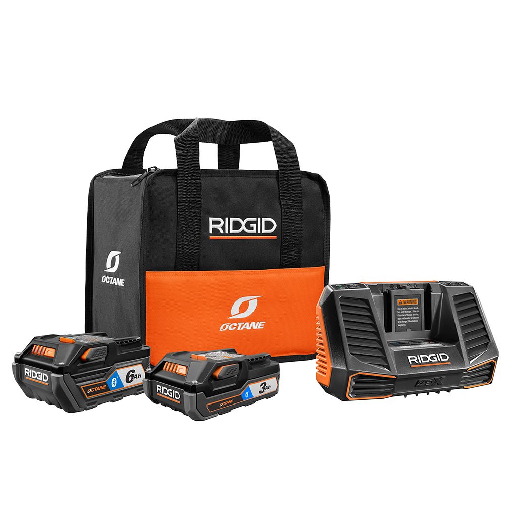 RIDGID 18V OCTANE LithiumIon Bluetooth 3.0 Ah and 6.0 Ah Battery
