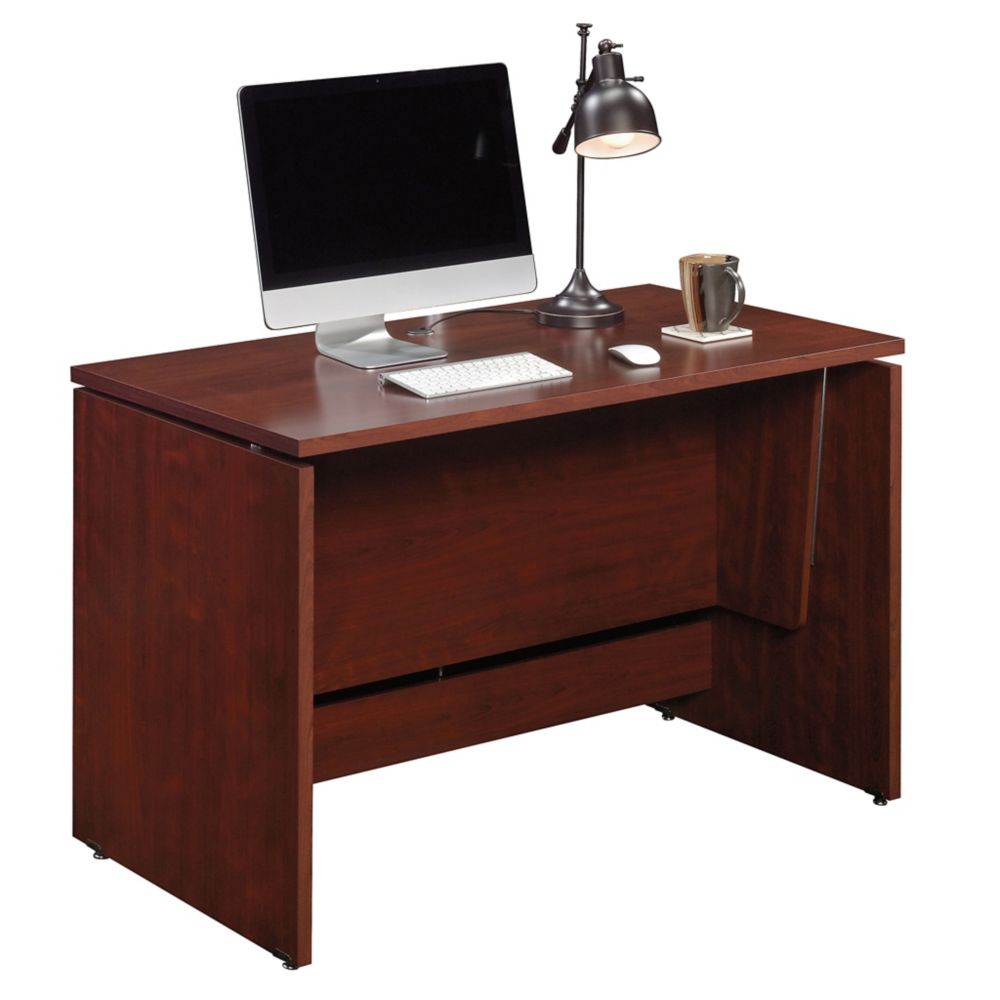 Sauder Woodworking Company Sit Stand Desk in Classic Cherry | The Home ...