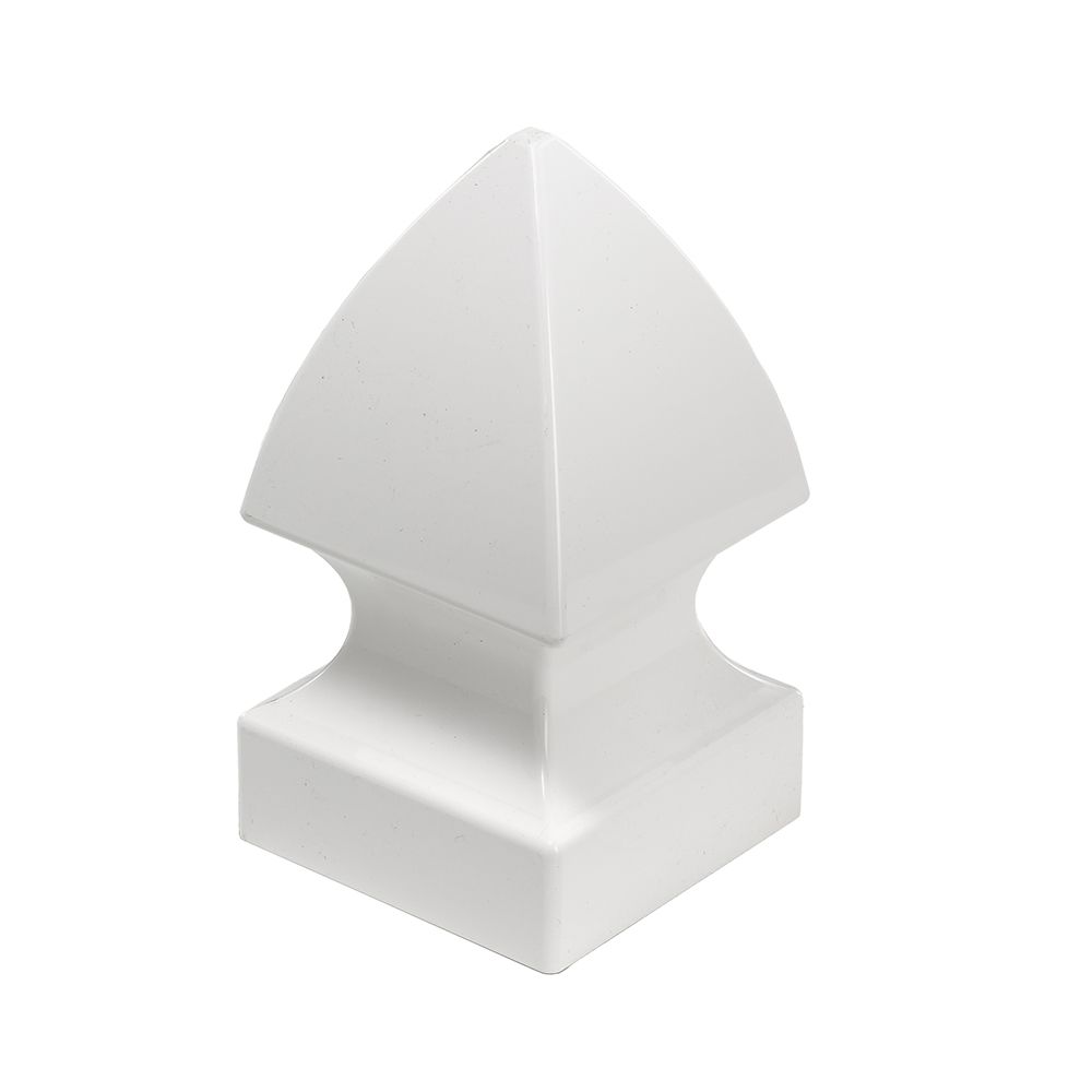 Veranda 4 inch x 4 inch White Vinyl Gothic Fence Post Top The Home