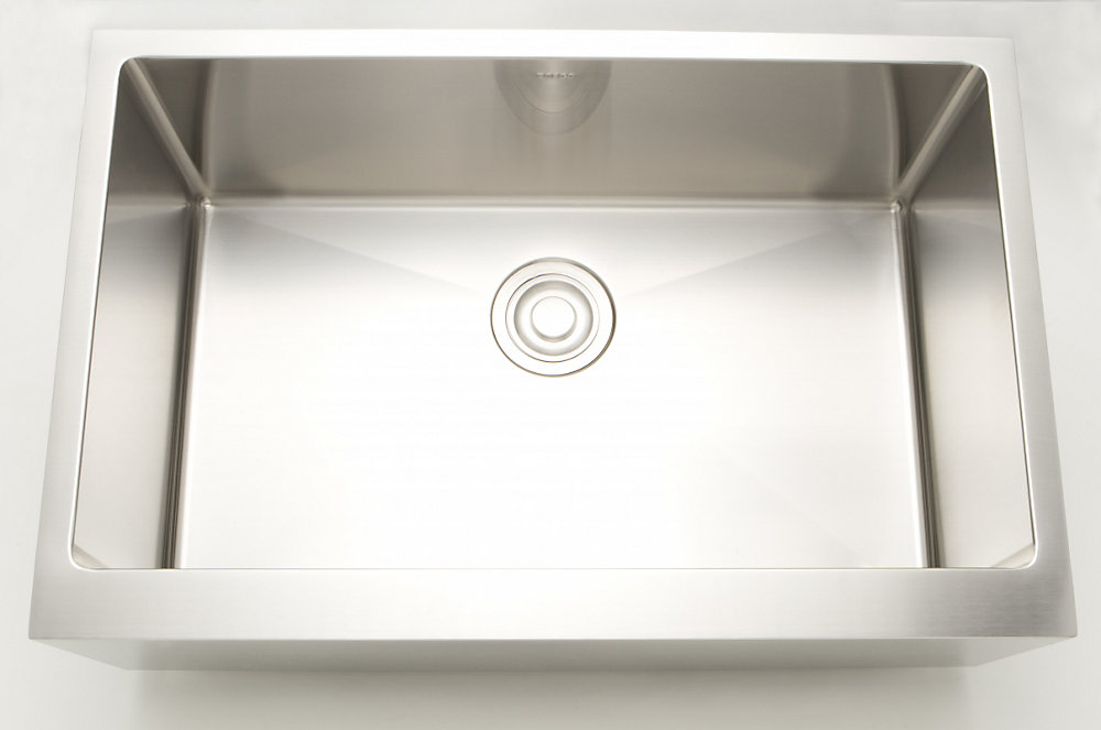 33 Inch W Single Bowl Undermount Kitchen Sink For A Wall Mount Drilling With 3 63 Cu Ft