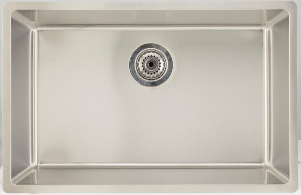 27 Inch W Single Bowl Undermount Kitchen Sink For A Deck Mount Drilling With 2 46 Cu Ft
