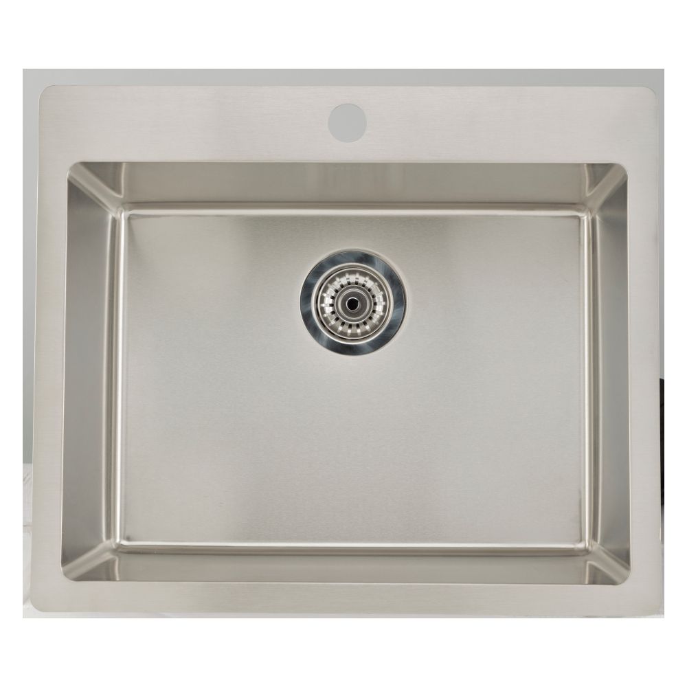 27 75 Inch W Single Bowl Drop In Kitchen Sink For A Single Hole Drilling