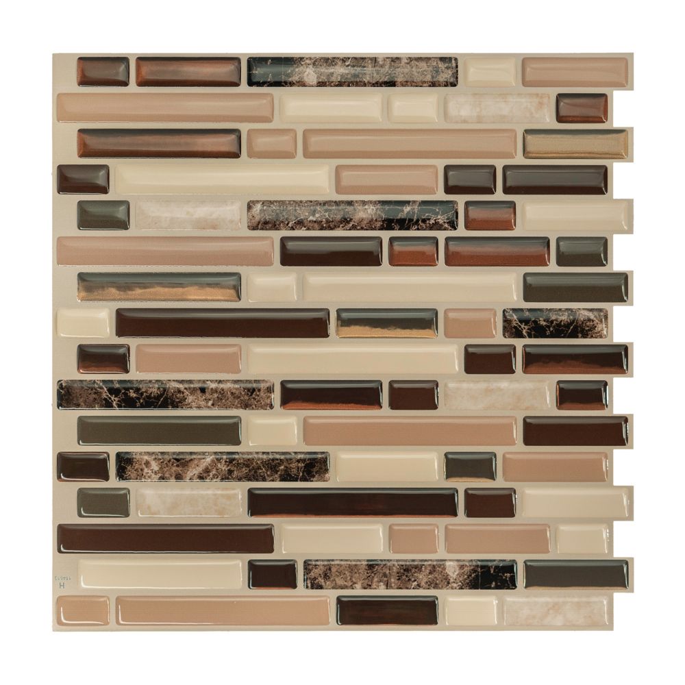 Smart Tiles Bellagio Multi 10 06 Inch W X 10 Inch H Peel And Stick Decorative Wall Tile 4