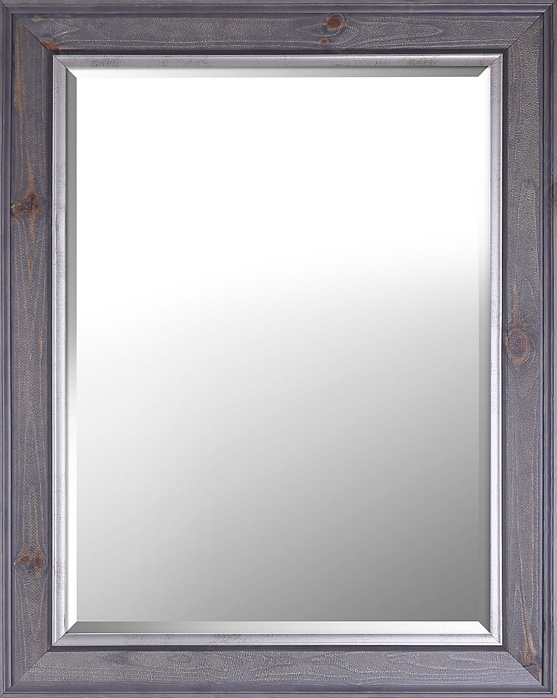 35 75x45 75 Antique Silver Wood Beved Mirror With Liner