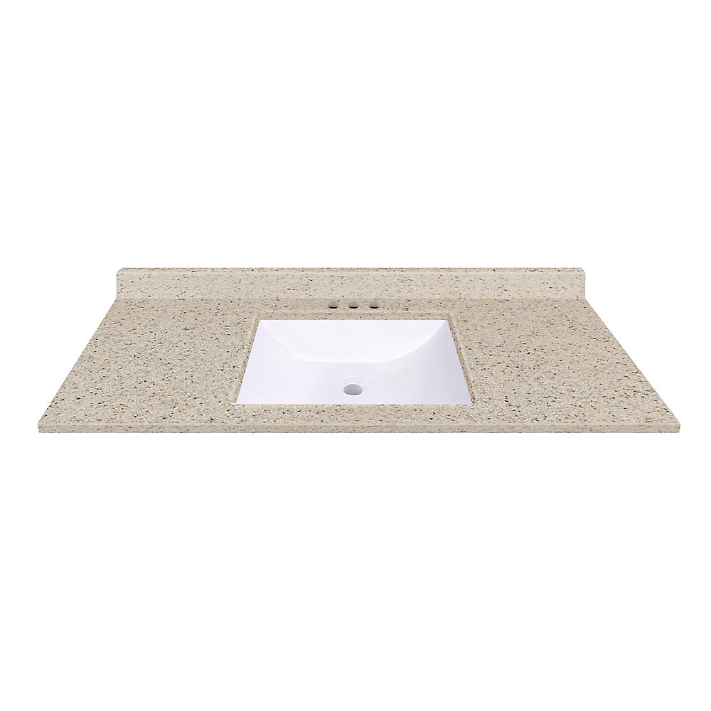 49 Inch W X 22 D Dune Vanity Top With Wave Bowl